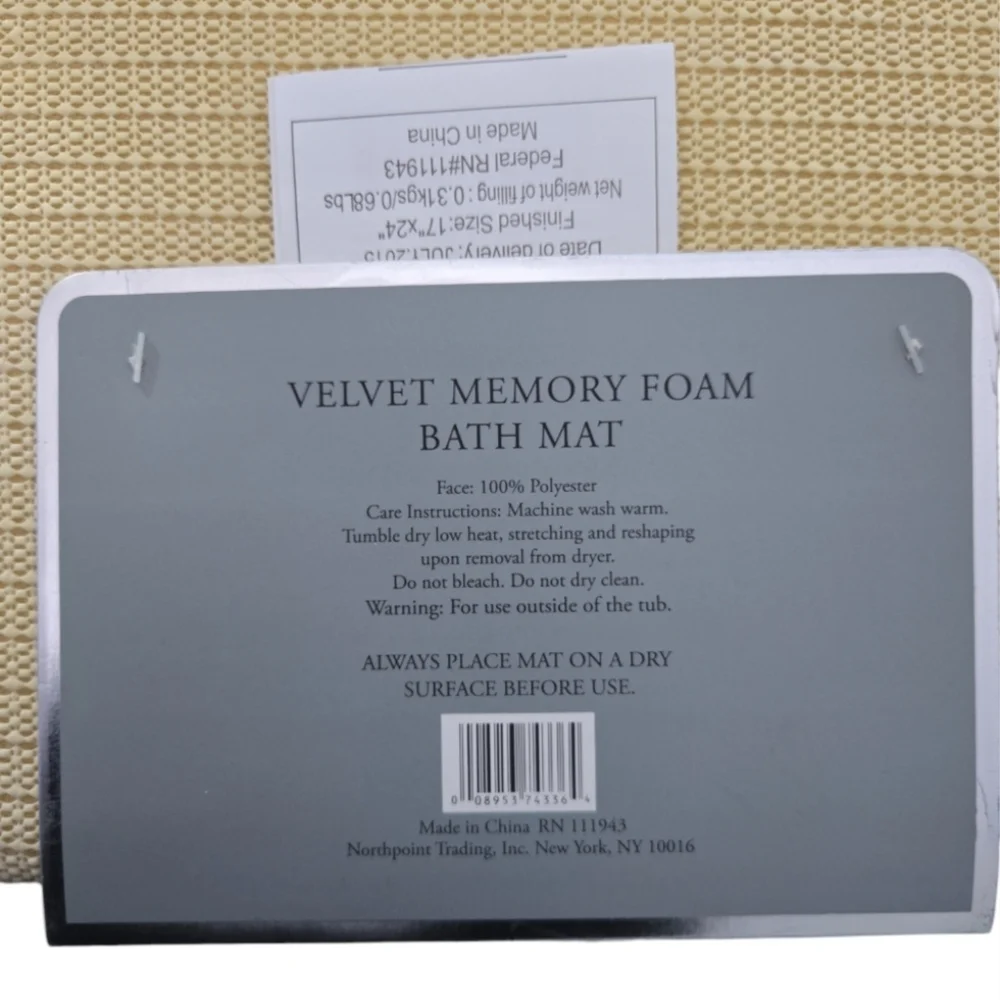 Baroque Velvet Memory Foam Bath Mat